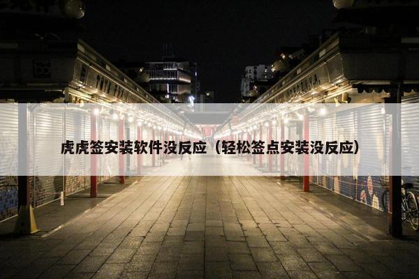虎虎签安装软件没反应（轻松签点安装没反应）