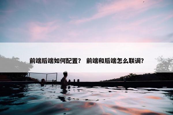 前端后端如何配置？ 前端和后端怎么联调？