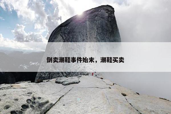 倒卖潮鞋事件始末，潮鞋买卖