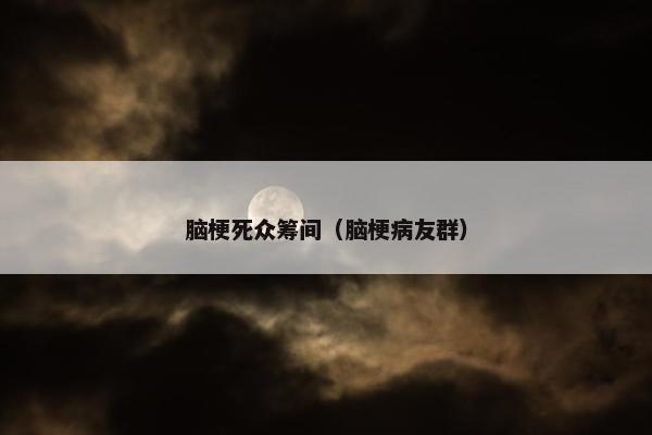 脑梗死众筹间（脑梗病友群）