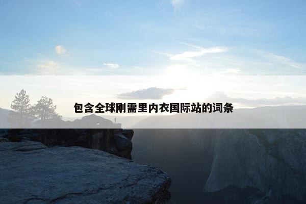 包含全球刚需里内衣国际站的词条