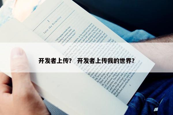开发者上传？ 开发者上传我的世界？