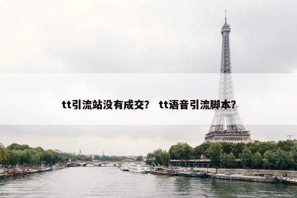 tt引流站没有成交？ tt语音引流脚本？