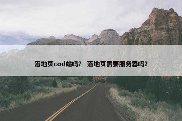 落地页cod站吗？ 落地页需要服务器吗？