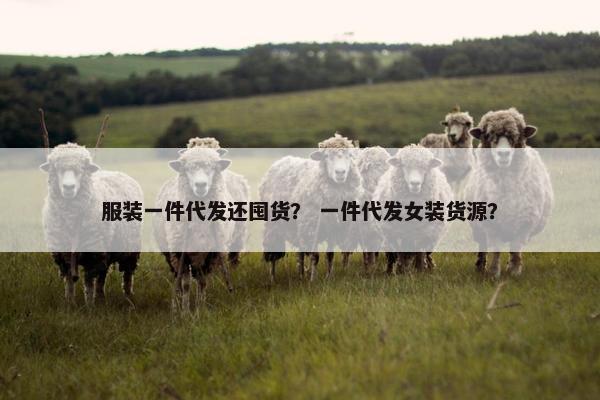 服装一件代发还囤货？ 一件代发女装货源？