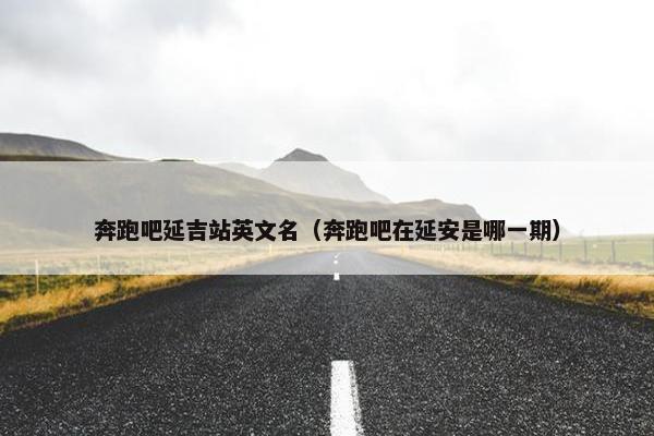 奔跑吧延吉站英文名（奔跑吧在延安是哪一期）