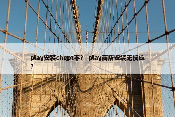play安装chgpt不？ play商店安装无反应？