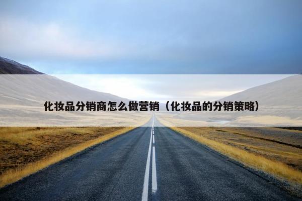 化妆品分销商怎么做营销（化妆品的分销策略）