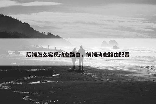 后端怎么实现动态路由，前端动态路由配置