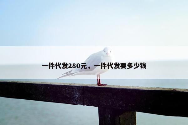 一件代发280元，一件代发要多少钱