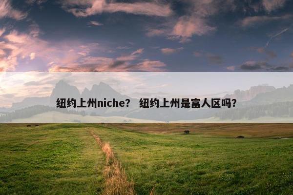 纽约上州niche？ 纽约上州是富人区吗？