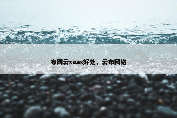 布网云saas好处，云布网络