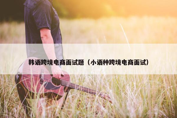 韩语跨境电商面试题（小语种跨境电商面试）