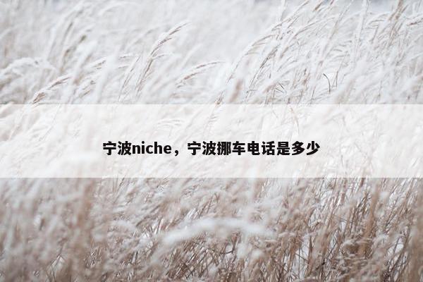 宁波niche，宁波挪车电话是多少