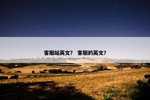 客服站英文？ 客服的英文？