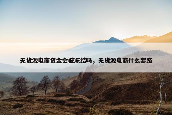 无货源电商资金会被冻结吗，无货源电商什么套路