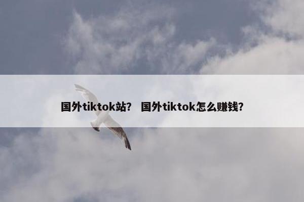 国外tiktok站？ 国外tiktok怎么赚钱？