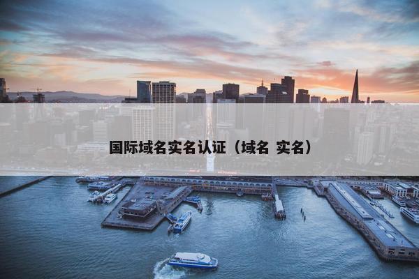 国际域名实名认证（域名 实名）