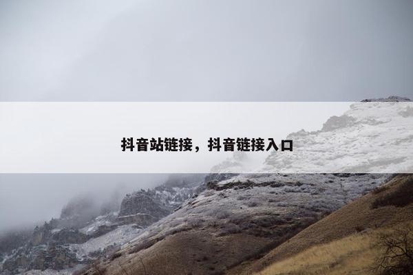 抖音站链接，抖音链接入口