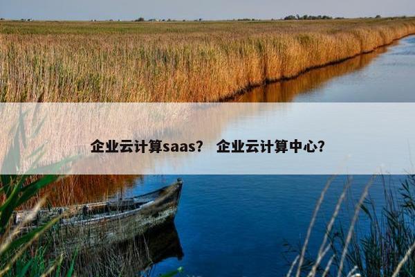 企业云计算saas？ 企业云计算中心？