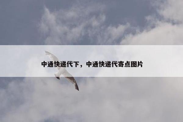 中通快递代下，中通快递代寄点图片