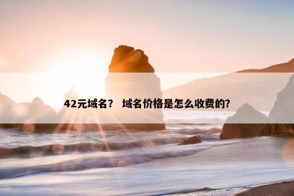 42元域名？ 域名价格是怎么收费的？