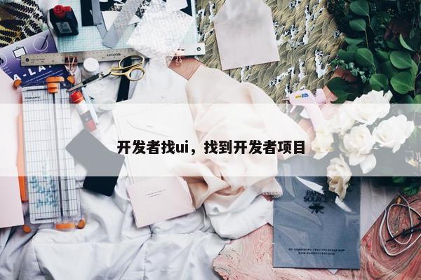 开发者找ui，找到开发者项目