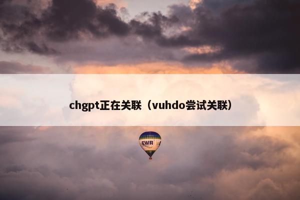 chgpt正在关联（vuhdo尝试关联）