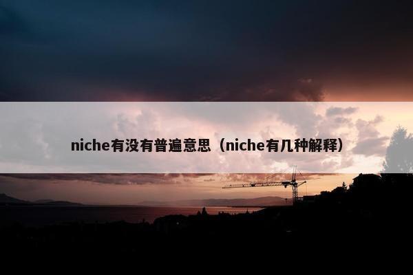 niche有没有普遍意思（niche有几种解释）