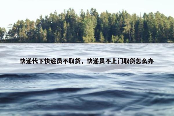 快递代下快递员不取货，快递员不上门取货怎么办